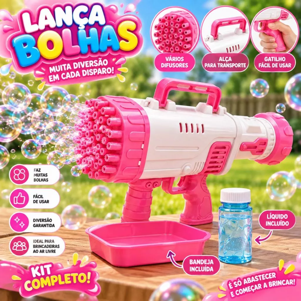 Bazuca de Bolhas de Sabão