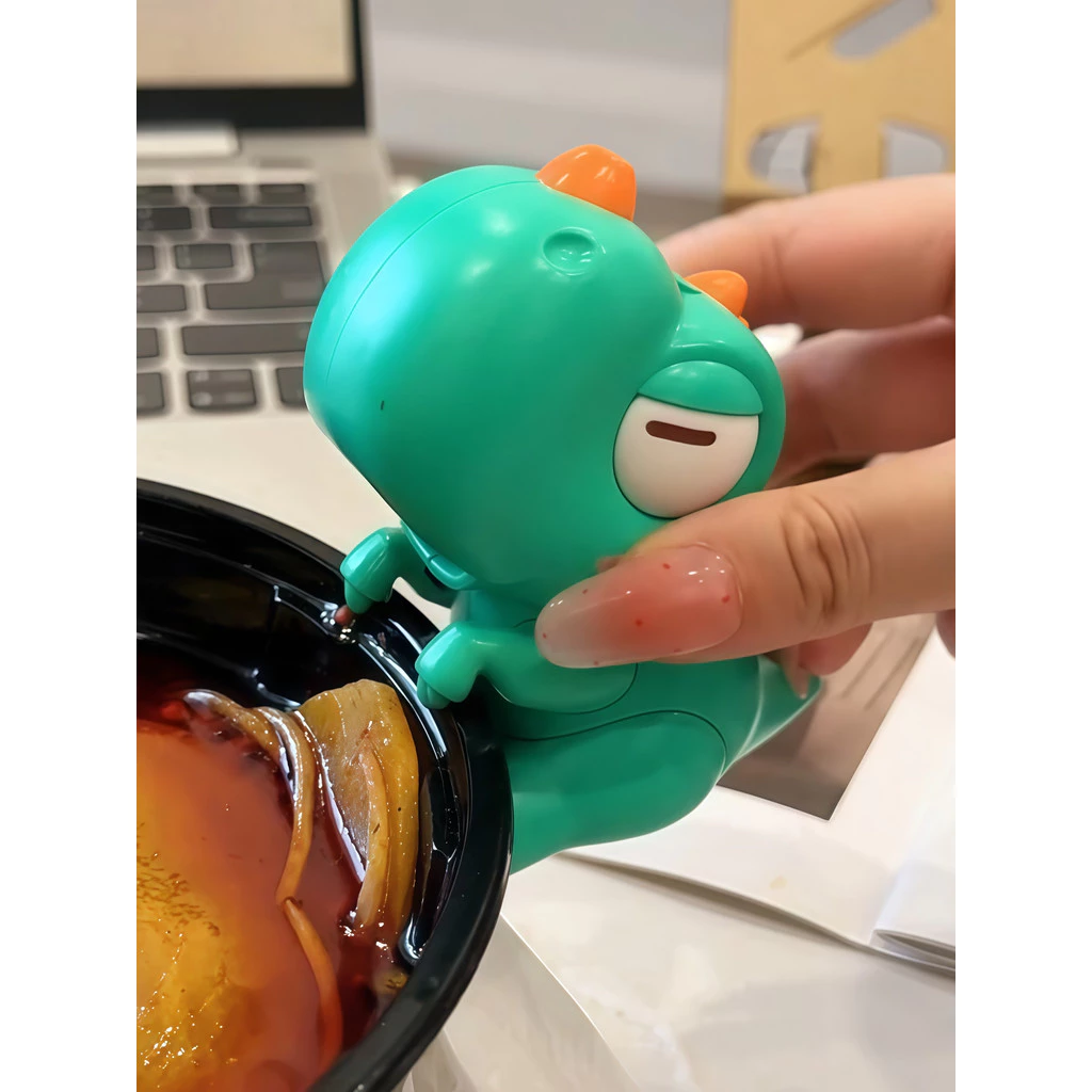 Mini Ventilador de Dinossauro para Copo